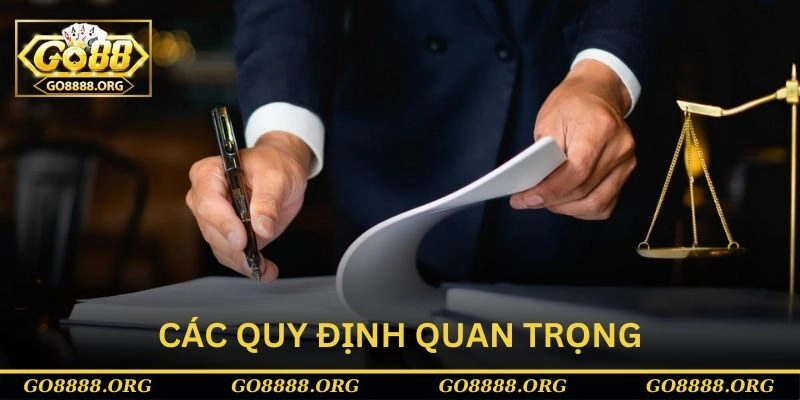 Các quy định quan trọng về chơi có trách nhiệm tại Go88